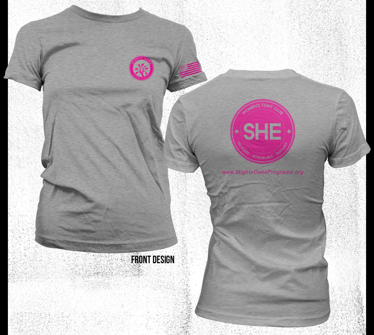 Vintage logo Mighty Oaks T-Shirt - Women's (Pink Logo)